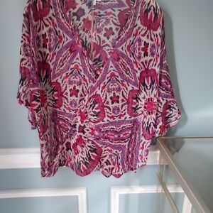 Women's Pink Patterned Top